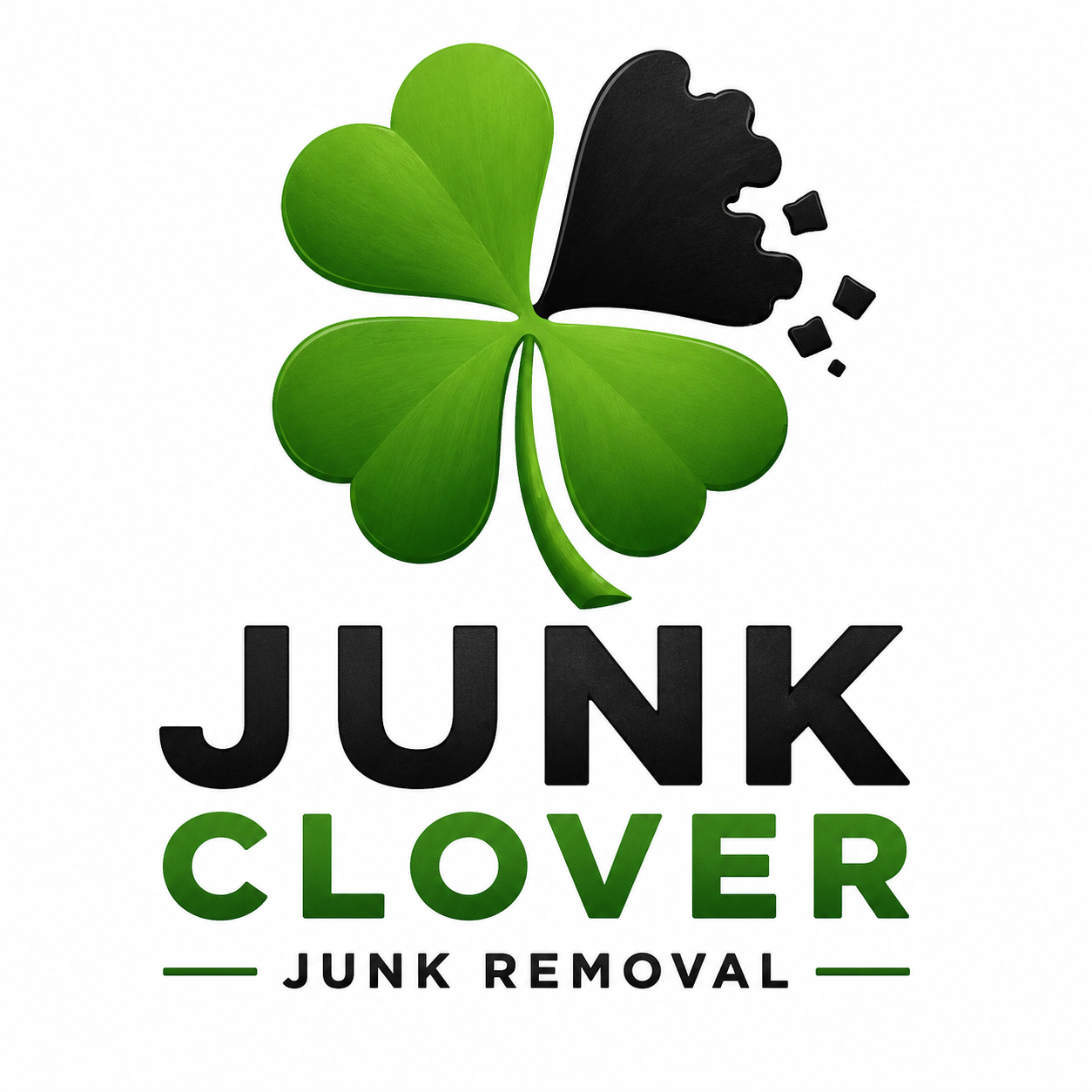 Junk Clover โ junk removal logo